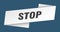 stop banner template. stop ribbon label.