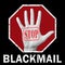 Stop blackmail conceptual illustration. Global social problem