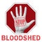 Stop bloodshed conceptual illustration. Global social problem