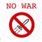 Stop bombing no war sign