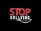 Stop bullying icon with black background