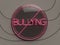 Stop Bullying Neon Sign in a circular format with glowing red color concept