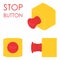 Stop button colored.