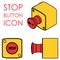 Stop button icon colored