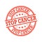 Stop cancer - grunge printable badge