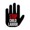 Stop child labour symbol