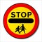Stop Children Traffic Sign