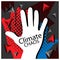 Stop Climate chaos with hand Vector Icon Illustration.