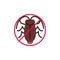 Stop cockroach insect flat icon