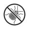 Stop colorado beetle sign glyph icon