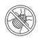 Stop colorado beetle sign linear icon