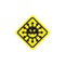 Stop Corana Virus Disease or Covid-19 symbol logo design template