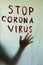 Stop Corona Virus inscription