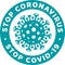 Stop Corona Virus Sign or Sticker.