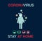 Stop Coronavirus Cartoon nCoV 19 Vector Banner. COVID-19 Prevention