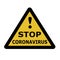 Stop coronavirus, caution icon