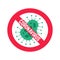 Stop Coronavirus. COVID-19 virus infection control, vector isolated safety health symbol