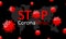 Stop coronavirus covid19 virus background flat in modern colour design concept. EPS 10 vector