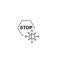 Stop Coronavirus icon. stop sign line vector. Vaccine