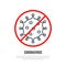 Stop Coronavirus line icon.