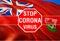 STOP Coronavirus and No Infection in Bermuda Concept. Bermuda Covid-19 Coronavirus concept design. 3D rendering World Health