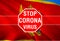STOP Coronavirus and No Infection in Montenegro Concept. Montenegro Covid-19 Coronavirus concept design. 3D rendering World Health