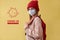 Stop coronavirus pandemia. Novel Sars Cov2. Prevent infection spread. Woman in mask. COVID-19 inscription, virus sign