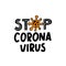 Stop coronavirus poster. No Infection Concept. Virus Covid-19