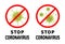 Stop coronavirus sign, public health risks