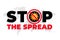 Stop the coronavirus spread message background design