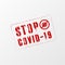 Stop coronavirus stamp vector. Coronavirus outbreak.