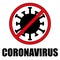 Stop Coronavirus symbol isolated on background