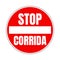Stop corrida symbol icon