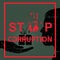Stop corruption sign concept