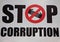 Stop corruption symbol