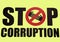 Stop corruption symbol