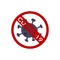 Stop COVID-19 coronavirus, design flat icon,quarantine,