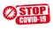 STOP COVID-19 vector illustration rubber stamp