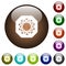 Stop covid color glass buttons