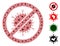 Stop Covid Infection Icon Recursion Mosaic