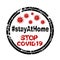 Stop Covid19 rubber stamp isolated