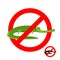 Stop crocodile. Prohibited alligator. Strikethrough caiman. Emblem against predator reptile. Red prohibition sign. Ban wild