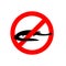Stop crocodile. Prohibited sign alligator. Ban aquatic reptiles