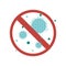 Stop dangerous coronavirus 2019-nCoV on white background. Ð¡oncept of virus that caused pneumonia epidemic in China
