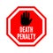 Stop death penalty symbol