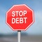 Stop debt concept.