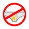 Stop dirty underwear. filthy underclothes is forbidden. Red prohibition sign ban