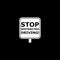 Stop Distracted Driving icon or logo on dark background