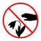 Stop do not pluck flowers sign silhouette
