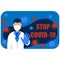 Stop doctor coronavirus picture. Vector illustration